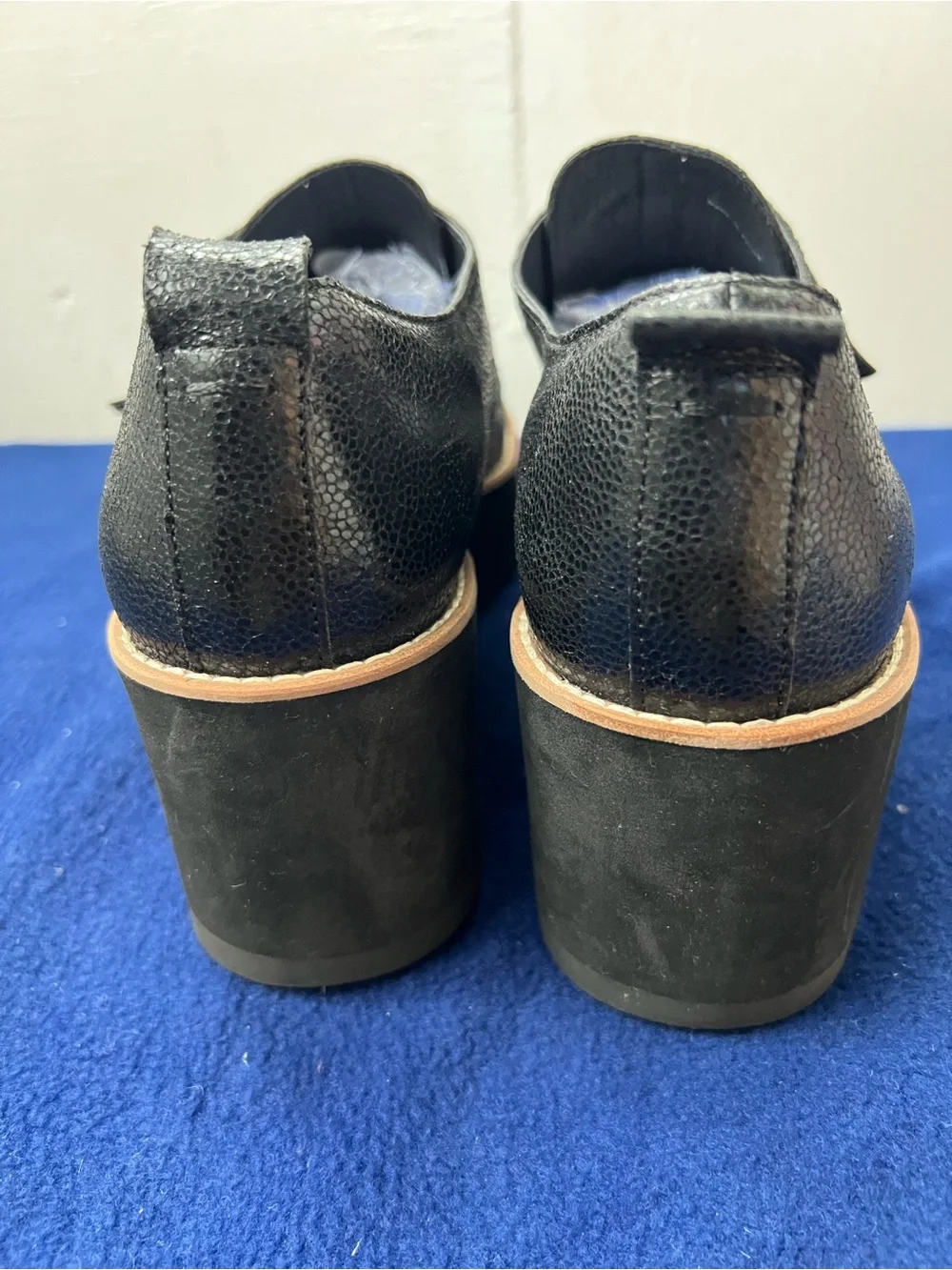 Eileen Fisher Zola Black Platform Oxfords